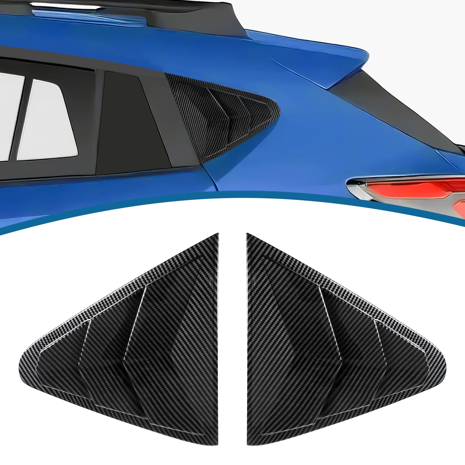 Rear Door Window Louver Air Vent Panel Trim Cover For Subaru